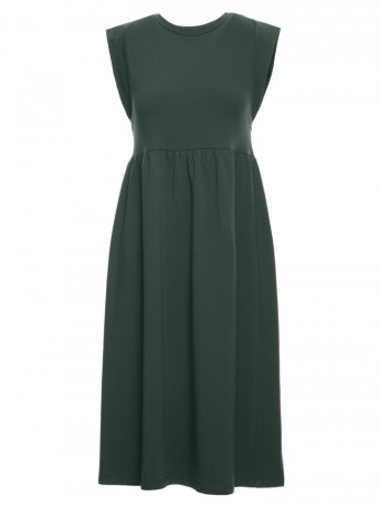 M581 Aukšto liemens suknelė be rankovių - kariškai žalia