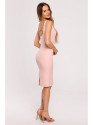 M667 Shaeth suknelė su dekoratyvine grandinėle nugaroje - pudra