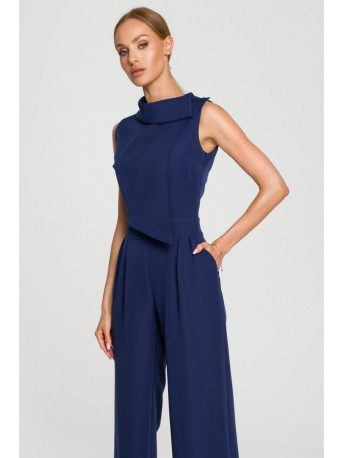 M702 Dviejų sluoksnių kombinezonas be rankovių - tamsiai mėlynas