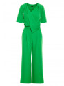 M703 Kombinezonas su dekoratyvine V formos iškirpte - žalias