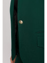 K141 Švarkas su dvigubomis atlenkiamomis kišenėmis - butelio žalios spalvos