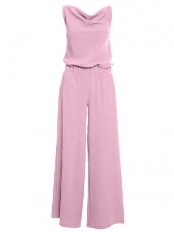 M737 Kombinezonas su špagetės petnešėlėmis - rausvas krepas