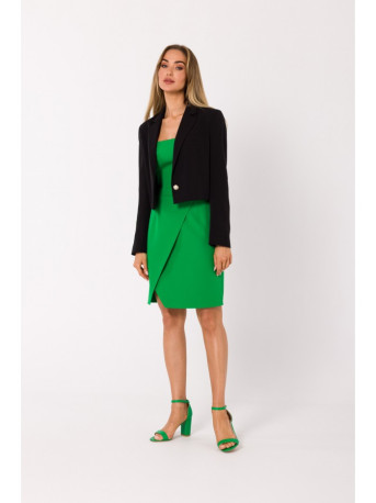 M745 Apkarpytas švarkas - juodas