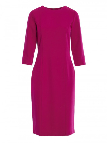 S350 Apklotinė suknelė su skeltuku priekyje - slyvinė