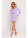 M783 Mini suknelė su apykakle - violetinė