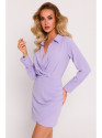 M783 Mini suknelė su apykakle - violetinė