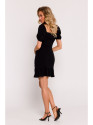 M784 Mini suknelė su raukiniais - juoda