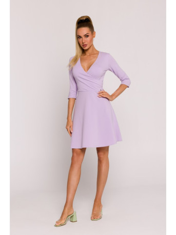 M786 Prigludusi mini suknelė - violetinė