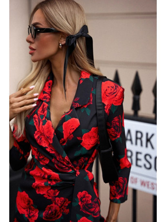 M797 Raštuotas kostiumėlis su apykakle - 1 modelis