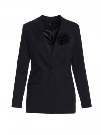 S370 Gėlių švarkas - juodas