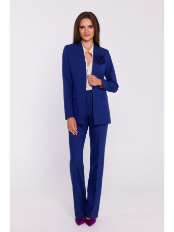 S370 Gėlių švarkas - mėlynas