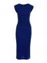 S382 Midi suknelė be rankovių - karališkai mėlyna