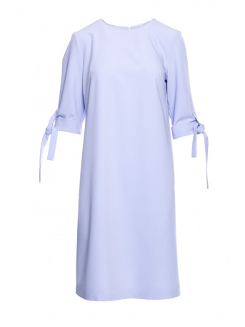 S393 A formos suknelė su užrišamomis rankovėmis - šviesiai mėlyna