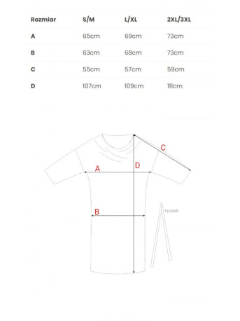 S403 Didelio dydžio trikotažinė suknelė - raudona