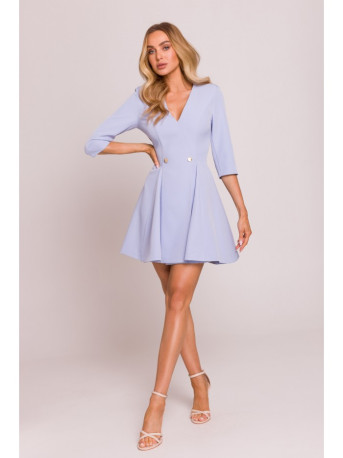 M848 Prigludusi mini suknelė - šviesiai mėlyna