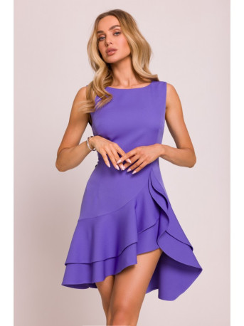 M850 Mini suknelė su raukiniais - šviesiai violetinė