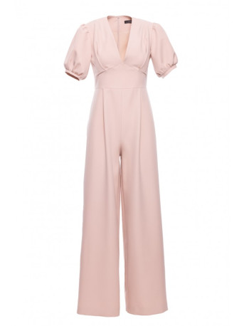 M852 Kombinezonas pūstomis rankovėmis - šviesiai smėlio spalvos