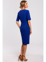 M455 Suknelė V formos iškirpte - karališkai mėlyna