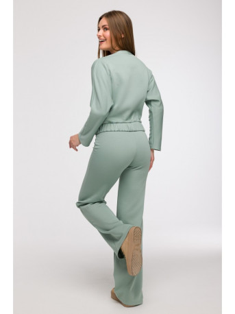 B292 Marškinėliai su užrašu priekyje - mėtų spalvos