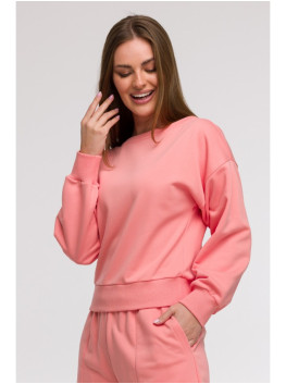 B293 Džemperis su atvira nugara - koralinis