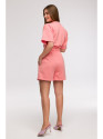 B295 Šortai su kišenėmis - koralinės spalvos