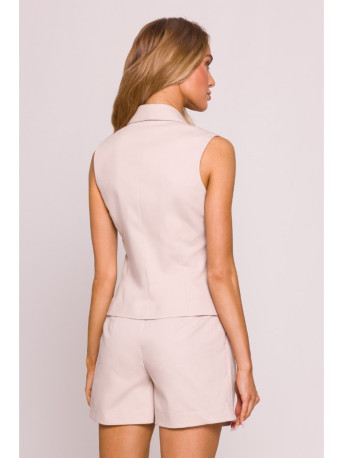 M859 Džinsinė liemenė - smėlio spalvos