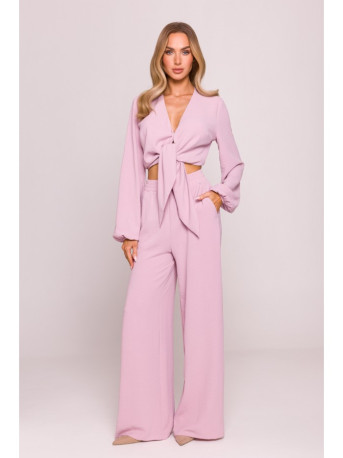 M862 Wide leg trousers - crepe pink