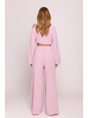 M862 Wide leg trousers - crepe pink