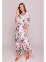 S405 Wrap maxi dress with print - model 1