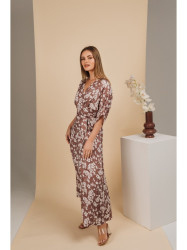 S405 Wrap maxi dress with print - model 2