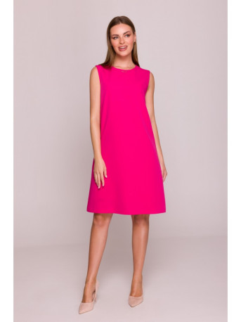 S408 Sleeveless shift dress - pink
