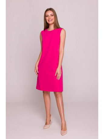 S408 Sleeveless shift dress - pink