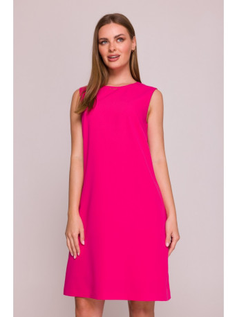 S408 Sleeveless shift dress - pink