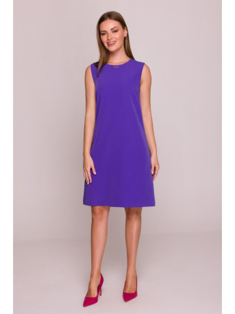 S408 Sleeveless shift dress - purple