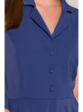 S409 Fit and flare shirt dress - blue