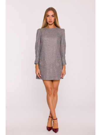 M870 Tweed mini dress - graphite