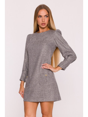 M870 Tweed mini dress - graphite