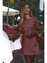 M870 Tweed mini dress - maroon