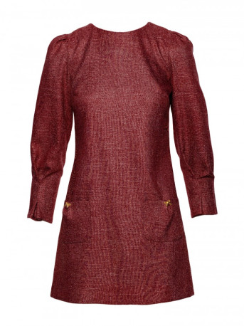M870 Tweed mini dress - maroon