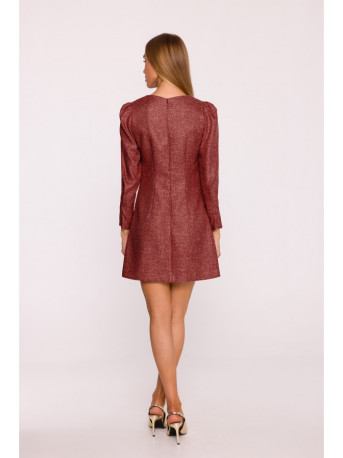 M870 Tweed mini dress - maroon