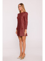 M870 Tweed mini dress - maroon