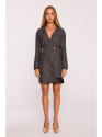 M871 Tweed wrap dress - black