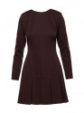 M872 Dress with inverted pleats - brown