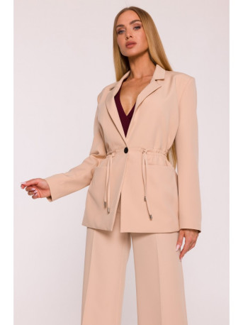 M873 Blazer with cinched waist - beige