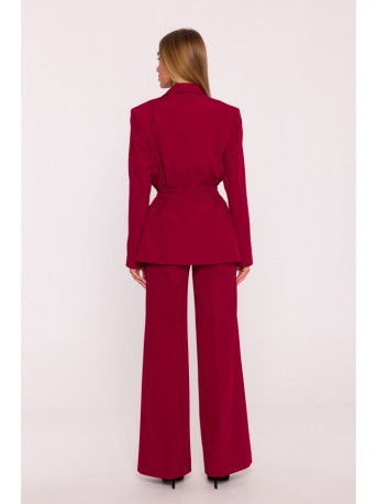 M873 Blazer with cinched waist - maroon