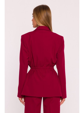 M873 Blazer with cinched waist - maroon