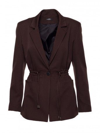 M873 Blazer with cinched waist - brown