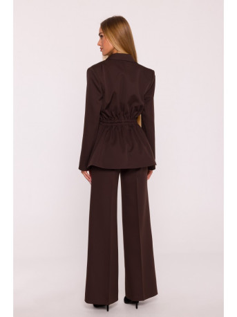 M873 Blazer with cinched waist - brown