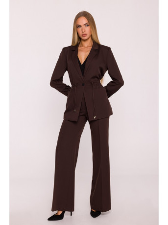 M873 Blazer with cinched waist - brown