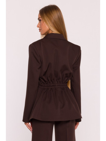 M873 Blazer with cinched waist - brown